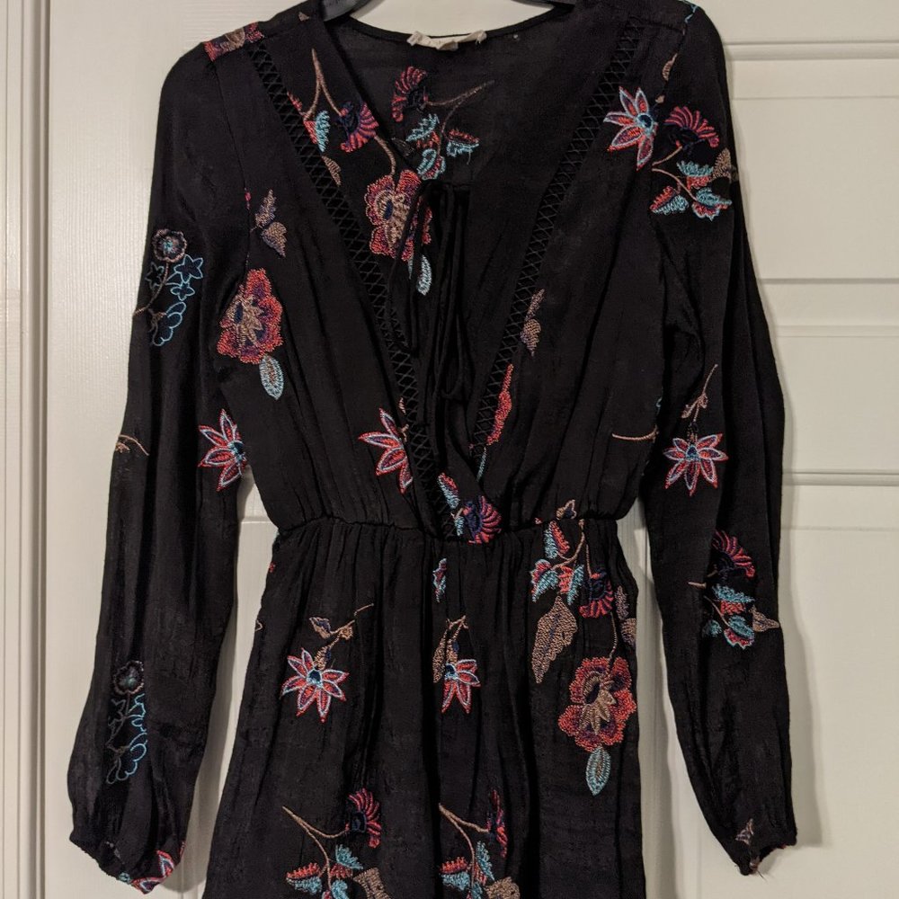 Long sleeve shorts romper